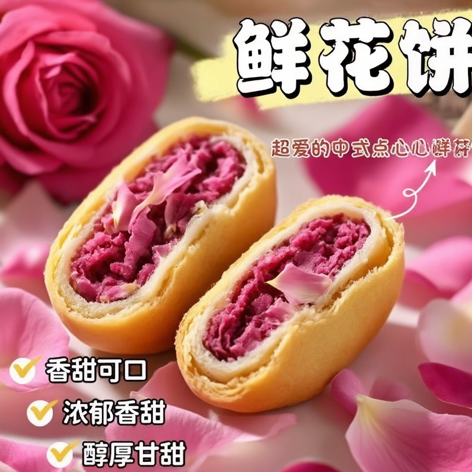 【胖东来热榜第一名】鲜花饼月饼