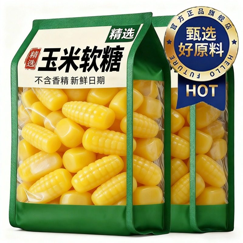 正宗玉米糖软糖散装糖果老式儿童橡皮糖爆款年货零食婚庆喜糖批发