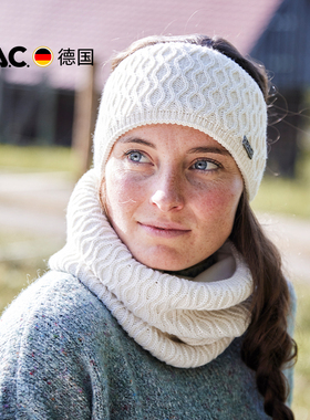 德国PAC Kisala羊毛帽亲子儿童北欧风发带脖套加绒保暖秋冬户外