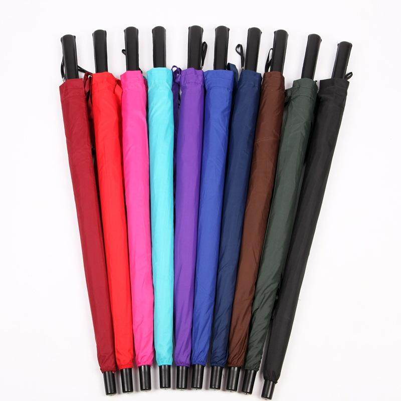 韩国大彩虹伞加大加粗双人雨伞直杆伞商务伞热卖礼品雨伞