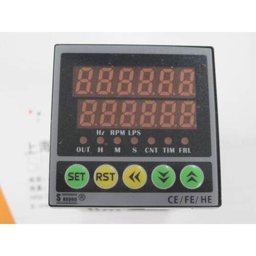 三友双数显计数器计时器 转速表 频率表 智能脉冲计数器CE4-P61A