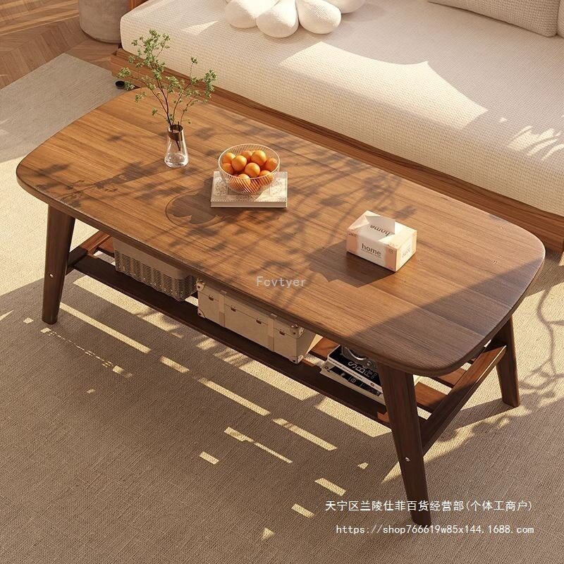 茶几客厅家用2025新款小户型可移动实木桌子简约现代日式茶桌中式