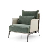 意式 极简轻奢马鞍皮单人沙发设计师高端别墅客厅休闲椅