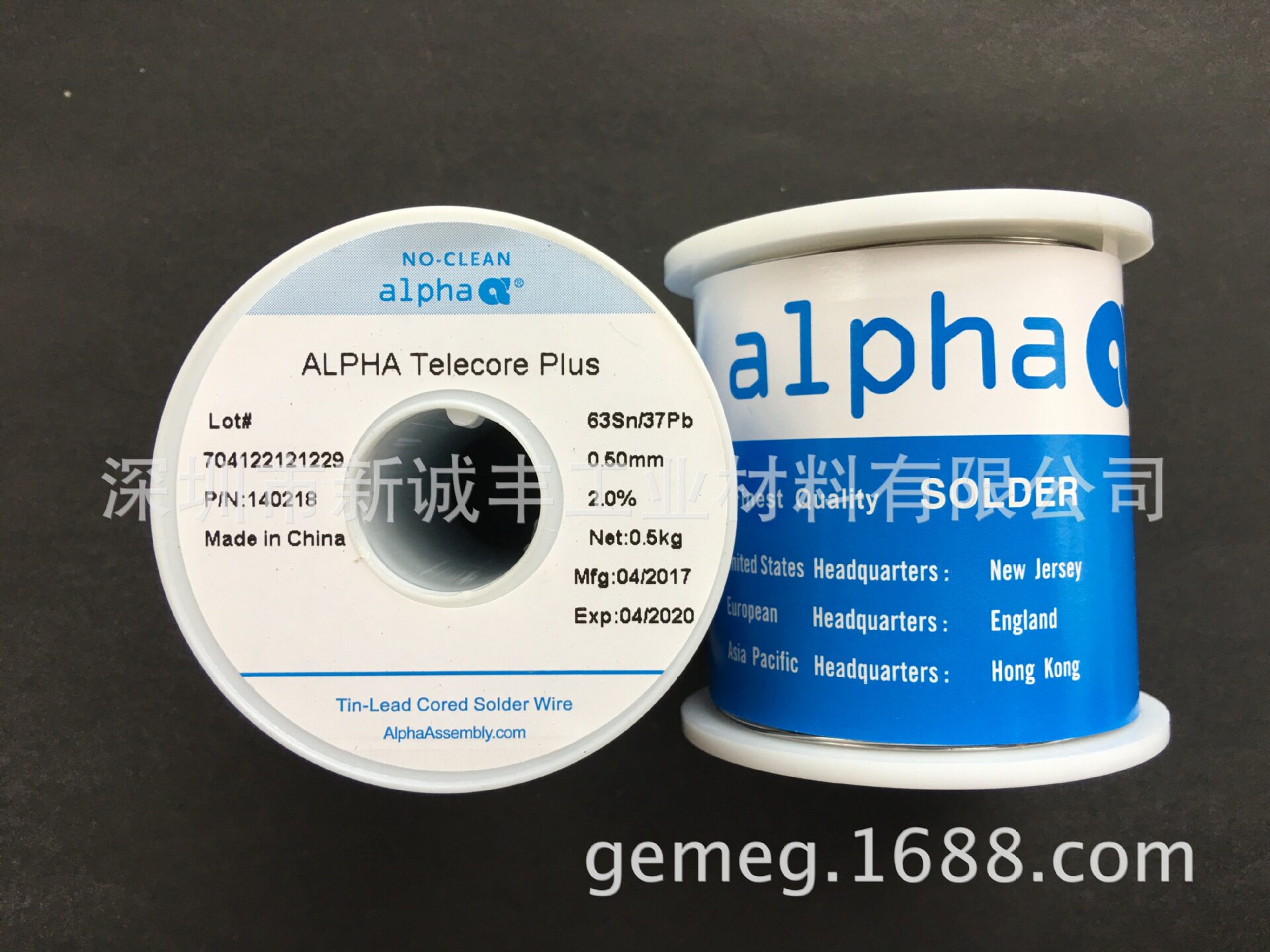 ALPHA TELECORE PLUS爱法免清洗焊锡线/焊锡丝63Sn/Pb37-0.51MM