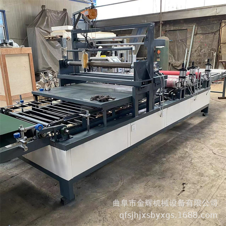 1250型大板包覆机 家具门套线覆面机 人造木皮热胶包覆机自动除尘