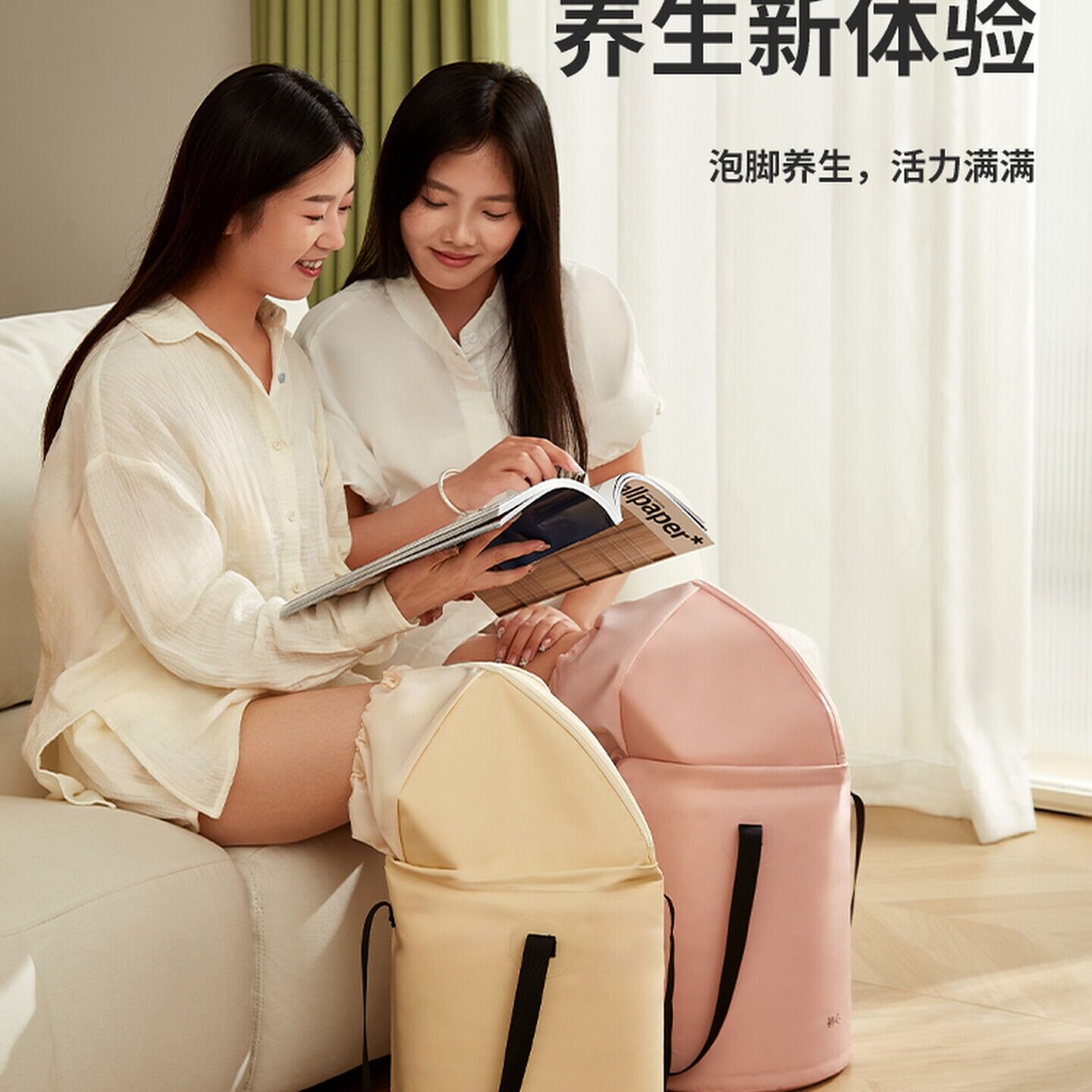 熏蒸泡脚桶可折叠家用过小腿便携式洗脚桶过膝保温足浴养生泡脚袋