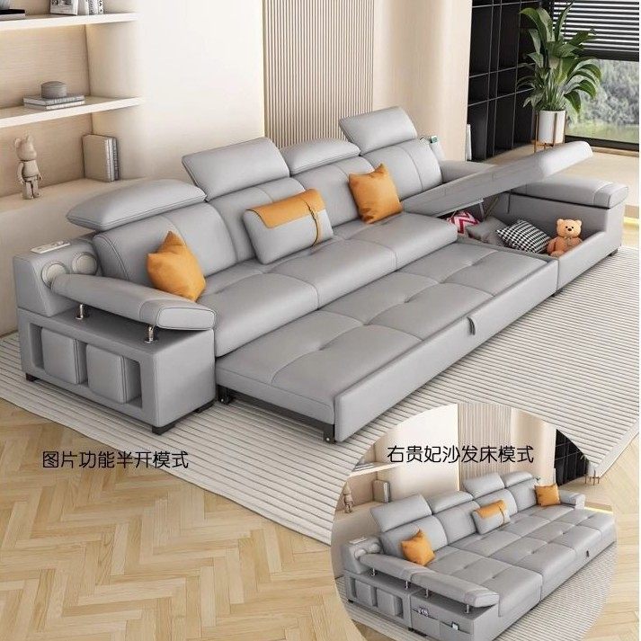 2025新款沙发床带拉床两种现代简约小户型两用可伸缩多功能沙发床