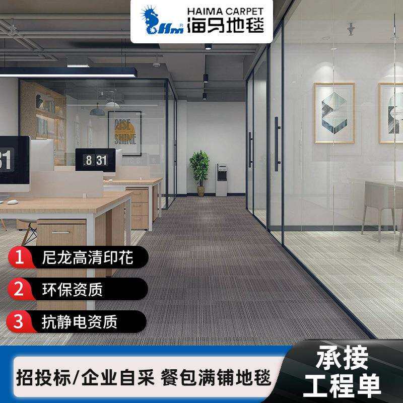 办公室地毯商用拼接卧室酒店会议室脚垫直播间台球厅耐脏加厚地垫