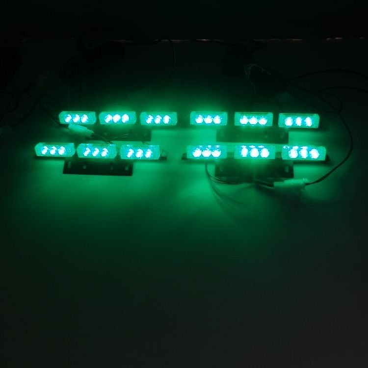 03008汽车 12V 中网 L36ED 车灯 一拖四4X9LED 频闪灯 爆闪灯