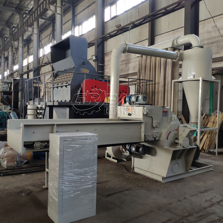 强制进料棉花秸秆打碎机 竹子打渣 机 木材粉碎机