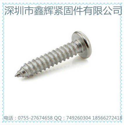 促销304不锈钢圆头自攻螺丝钉 GB845十字盘头自攻螺丝M23.9