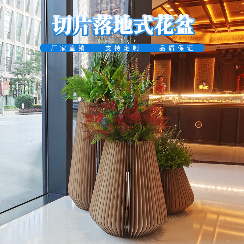 龙岗区依塔斯圆筒花盆酒店商场电梯景观美陈创意现代简约组合花槽