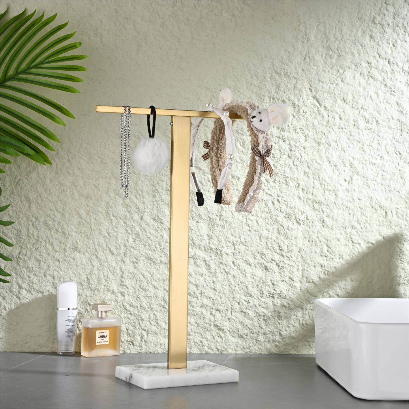 304不锈钢加厚单层厨房置物大理石落地台面收纳储物架子浴室挂架