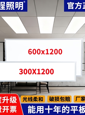 集成吊顶600x1200led平板灯30x120吸顶灯矿棉铝扣板嵌入式格栅灯