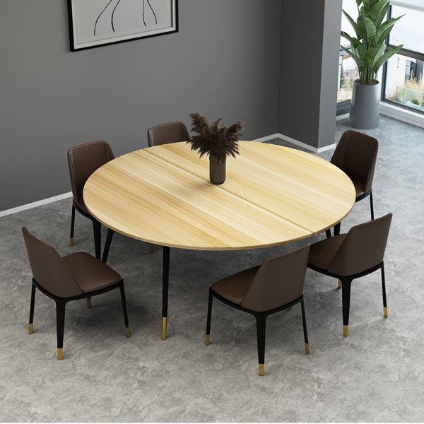 折叠桌圆台面经济简约型圆桌面圆形圆桌白色轻奢简单现代桌面