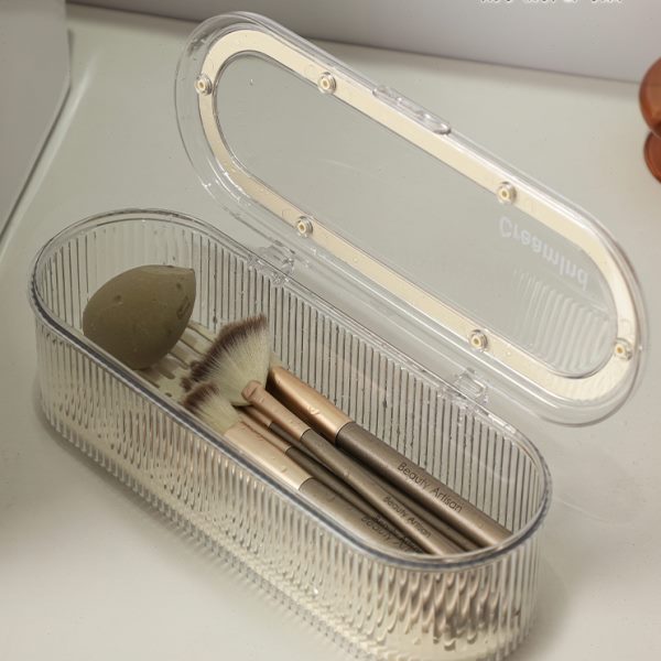 粉扑收纳桌面专业清洗晾晒化妆工具神器防尘美妆蛋气垫刷子棉片盒