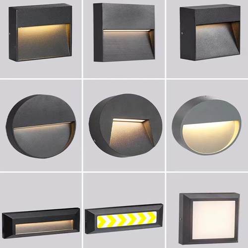 led明装地脚灯台阶侧壁灯别墅户外室内台阶灯过道墙角灯室外楼梯