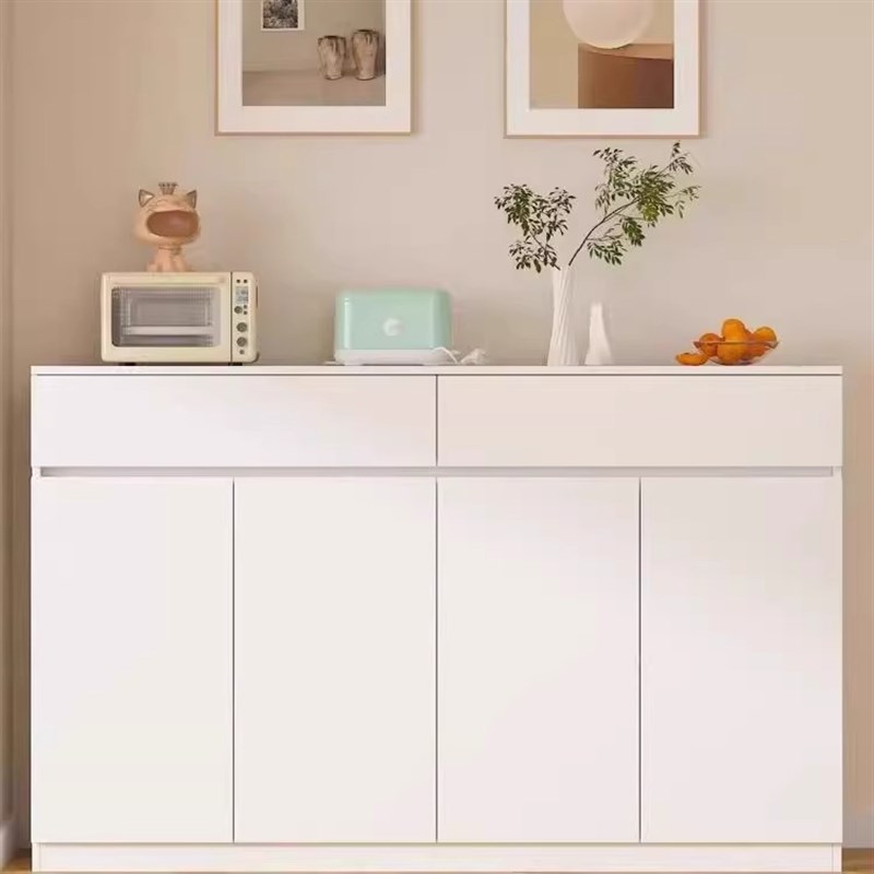 蜂窝铝餐边柜奶油风家用客厅茶水边柜吧台桌定制厨房储物收纳高柜