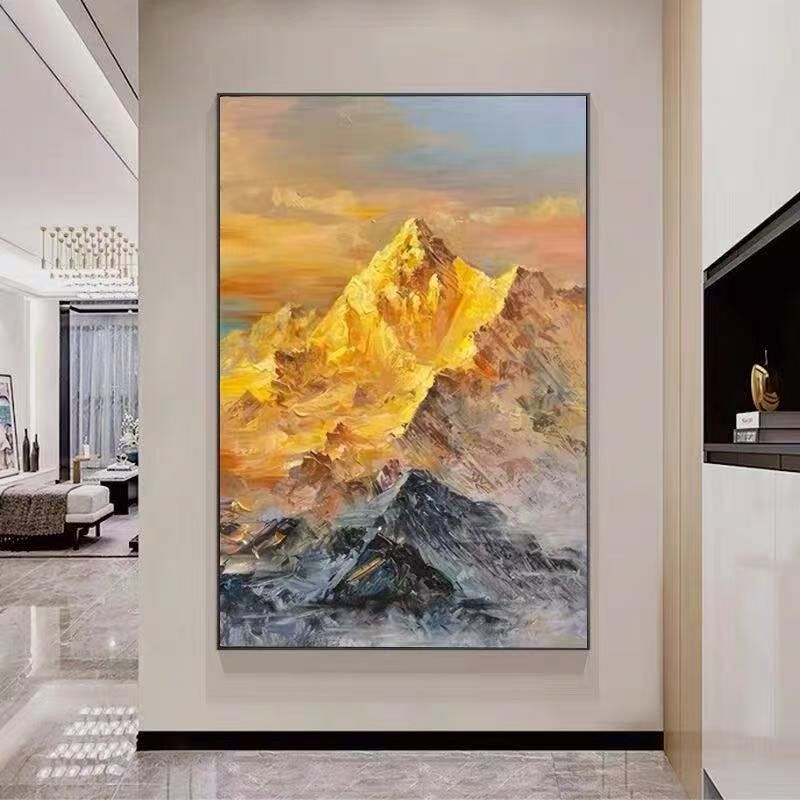 大芬村手绘油画特价捡漏饭厅玄关客厅落地画大幅手绘玄关装饰画