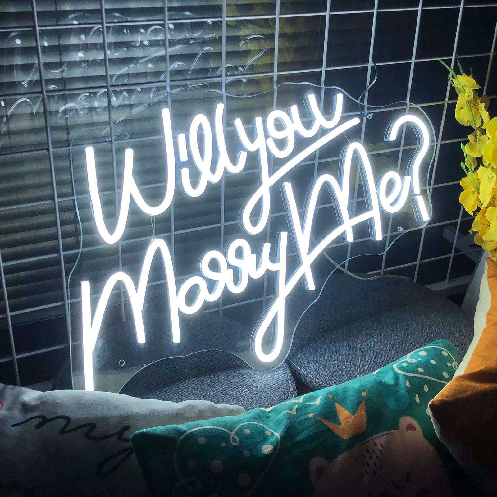 发光字Will you marry me霓虹灯LED装饰求婚派对INS氛围灯
