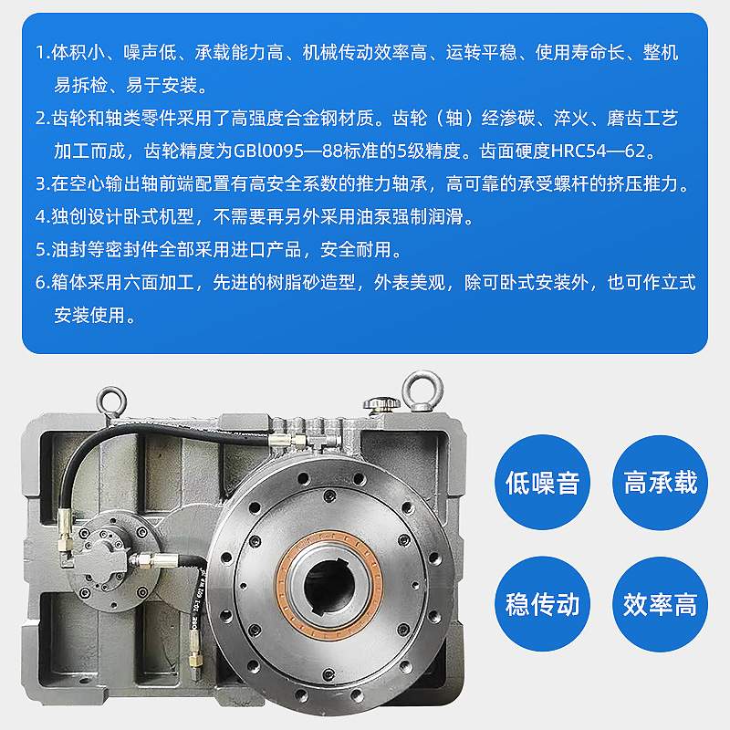 【加工】硬齿面ZLYJ-200减速机吹膜机塑料挤出机合金钢齿轮减速箱