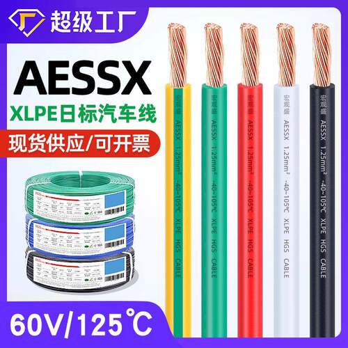 宏观盛XLPE低烟无卤日标汽车线AESSX0.581012平方纯铜高温电线