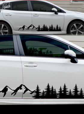 树林山景大西北汽车贴纸个性装饰车身贴纸拉花车型通用款A188