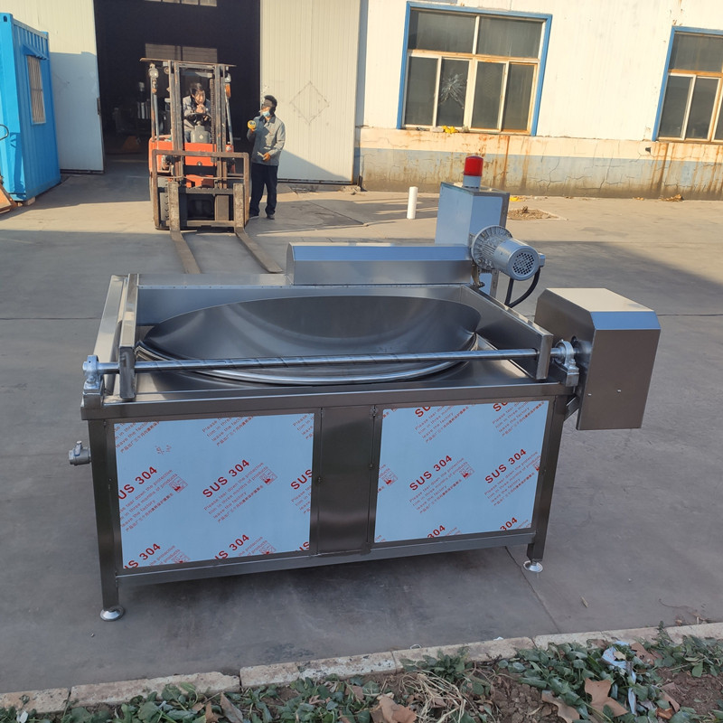 全自动肉饼油炸机商用电加热锅巴油炸设备工业圆形毛毛鱼油炸锅