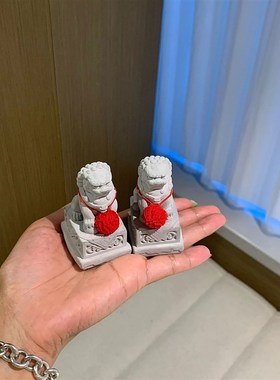 现货速发结婚装饰小摆件石狮子新婚礼物订婚宴摆台物件婚房布置装