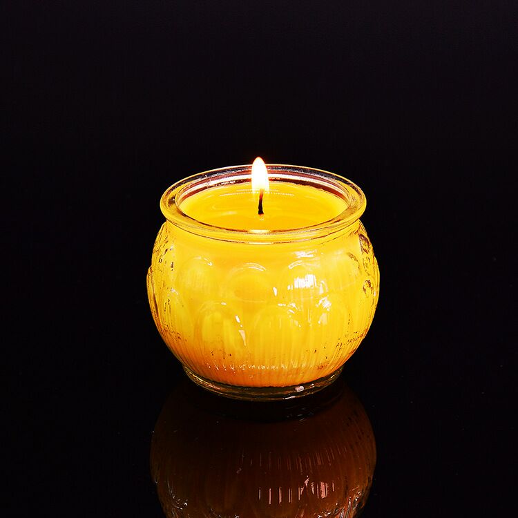 平口莲花酥油灯4 8 12 24 72小时家用供佛蜡烛无烟佛前供灯长明灯