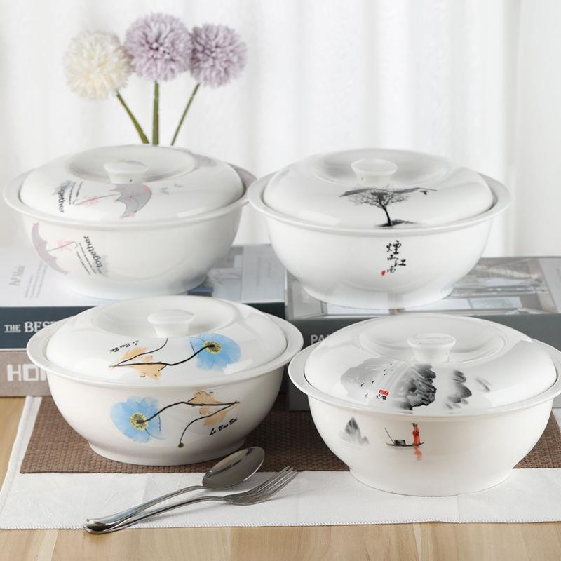 特价汤古赠大汤勺景德镇陶瓷汤碗大号碗公汤勺碗碟勺餐具套组家用
