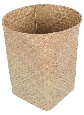 Wicker Waste Basket Bins Lids Rattan Trash Can Basket Lid