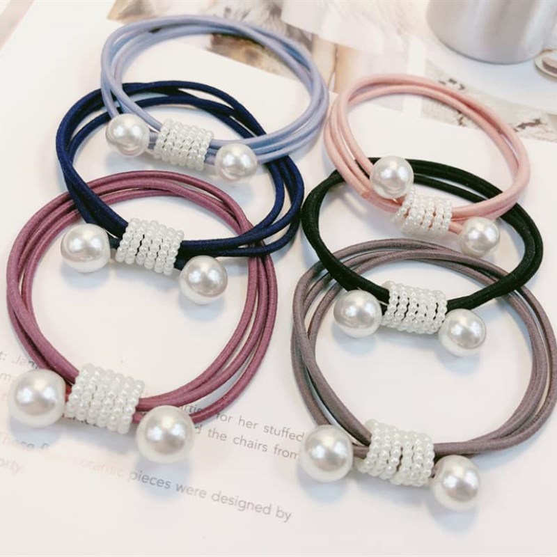 HLLMX 6 PCS Fashion Hair Ties with Elastic Hair Tie for Wome