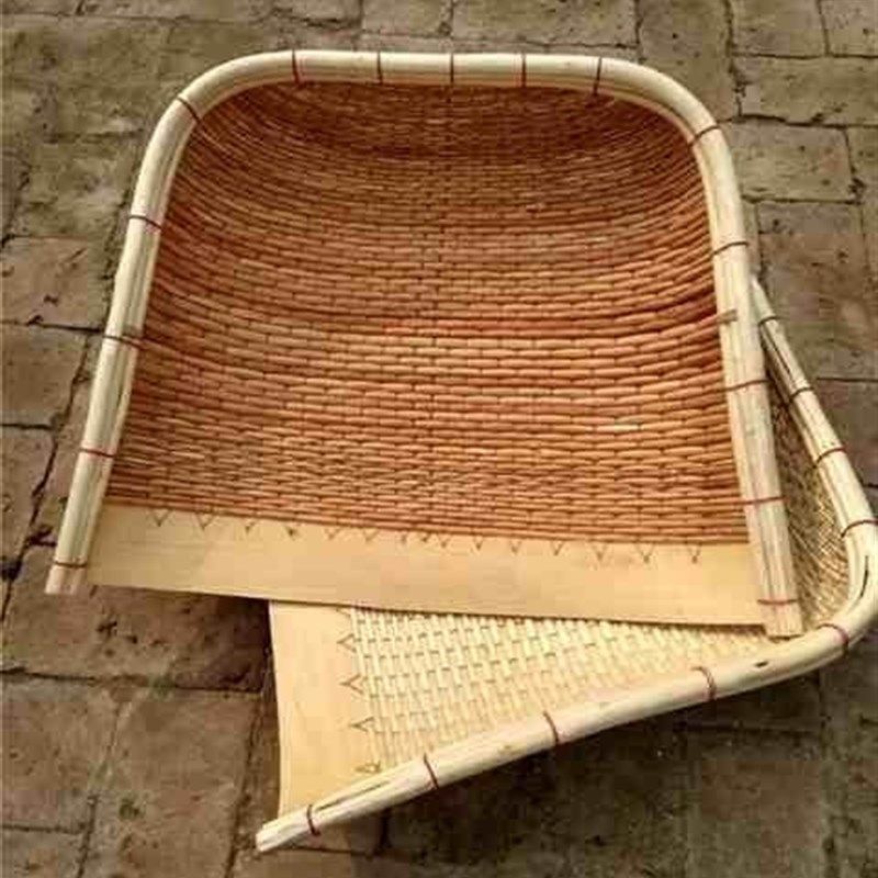 老式农用小菠箕家用簸箕小号竹编簸箕竹制品竹筛子柳编簸箕手工