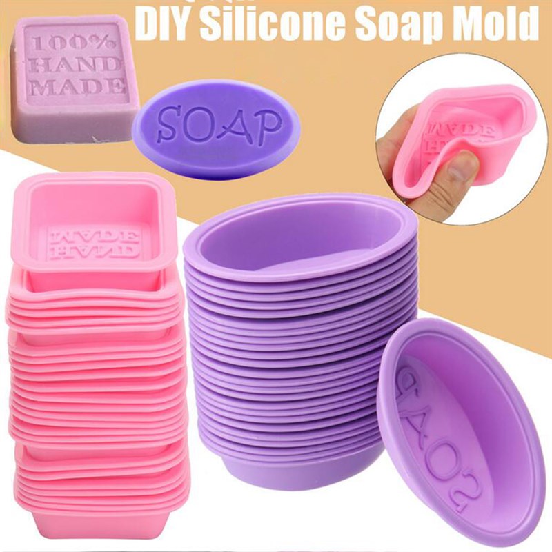 25Pcs Handmade Silicone Soap Mold DIY  Square Making Baking