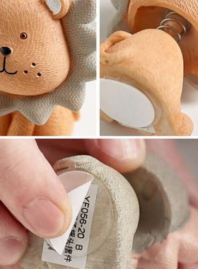 创意可爱狮子摇头小摆件客厅家居电视柜办公桌装饰品房间布置摆设