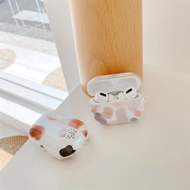 Geometric watercolor pattern Luxury soft silicone Earphone