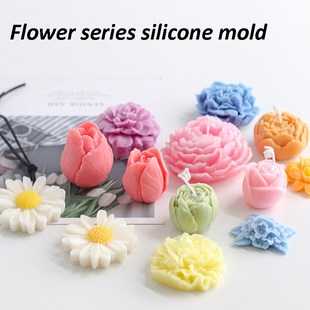 3D Large Peony Lotus Tulip Flower Artificial Soap Aromathera