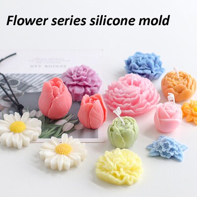 3D Large Peony Lotus Tulip Flower Artificial Soap Aromathera