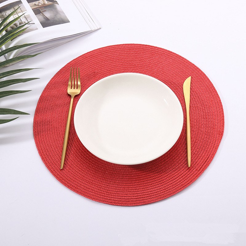 Placemat Table Mat Round Placemats PP Plastic Woven Dining T
