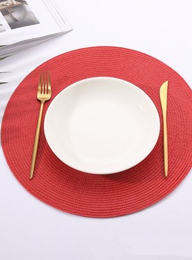 Placemat Table Mat Round Placemats PP Plastic Woven Dining T