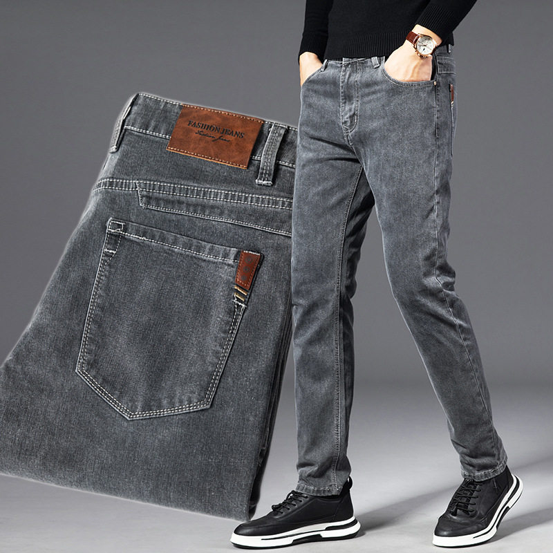 ICPANS Autumn Summer Denim Jeans Men Straight Stretch Regula