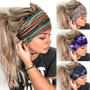 Wide Headband Print Wide Headwrap Headpiece Hairband Ladies