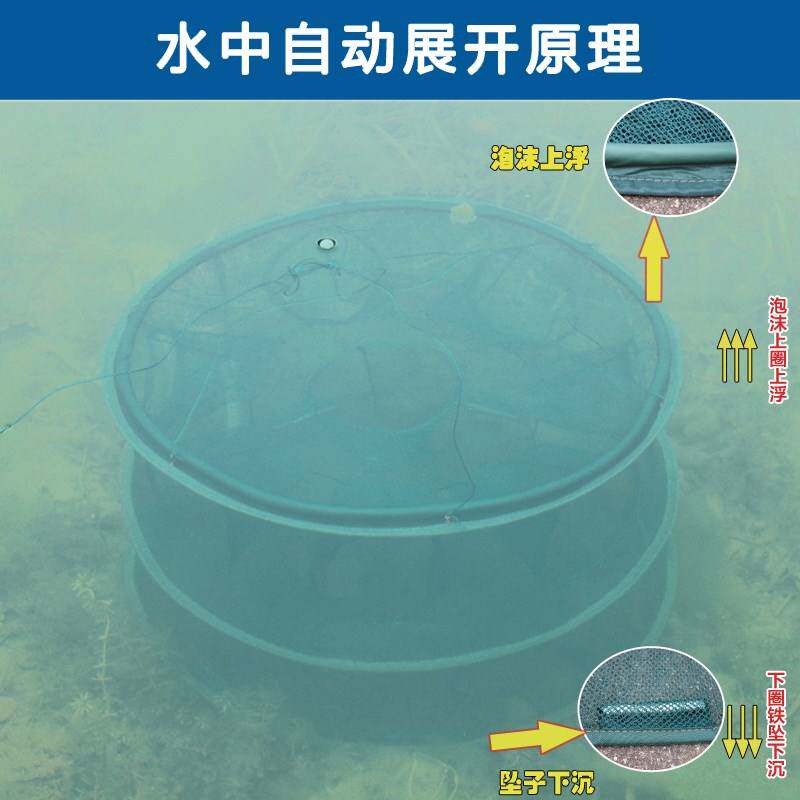 极速地箜网鱼鱼笼只进不出小号塘角鱼笼塘鯴鱼笼泥猛笼螃蟹笼子海