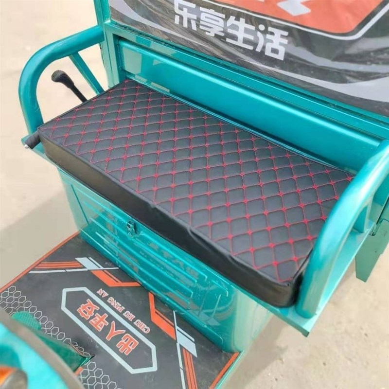 三轮车坐套罩通用电动三轮车座套坐垫套四季通用皮革海绵全包防水