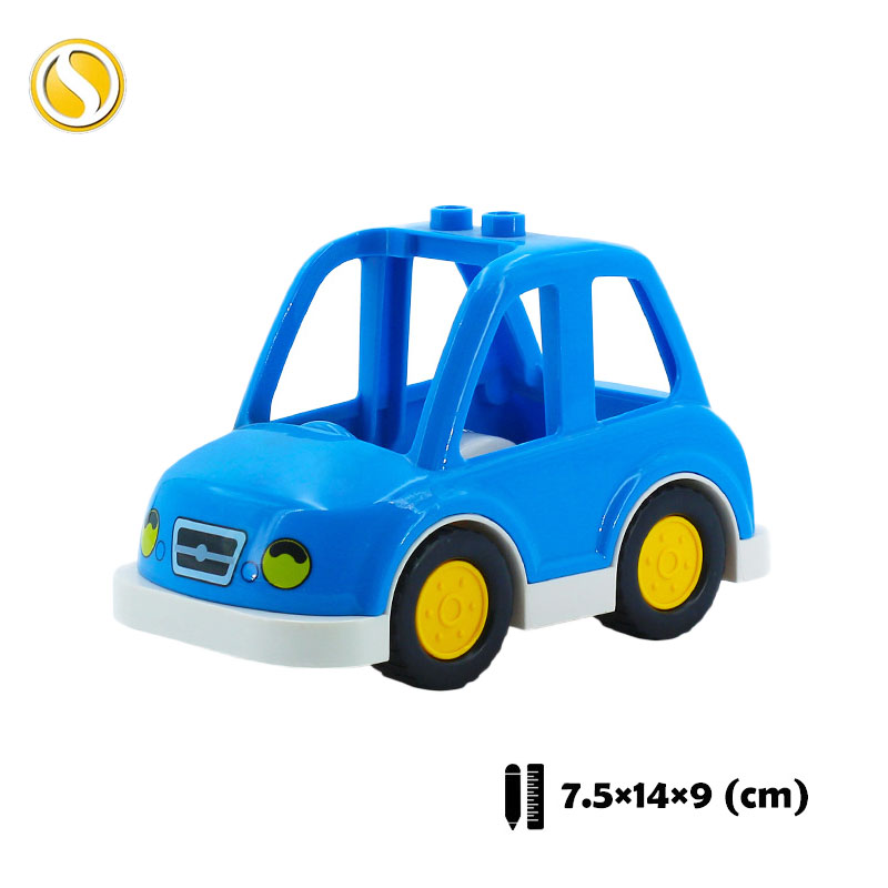 Trailer Car model Airplane Big Building Blocks Vehicle Acces