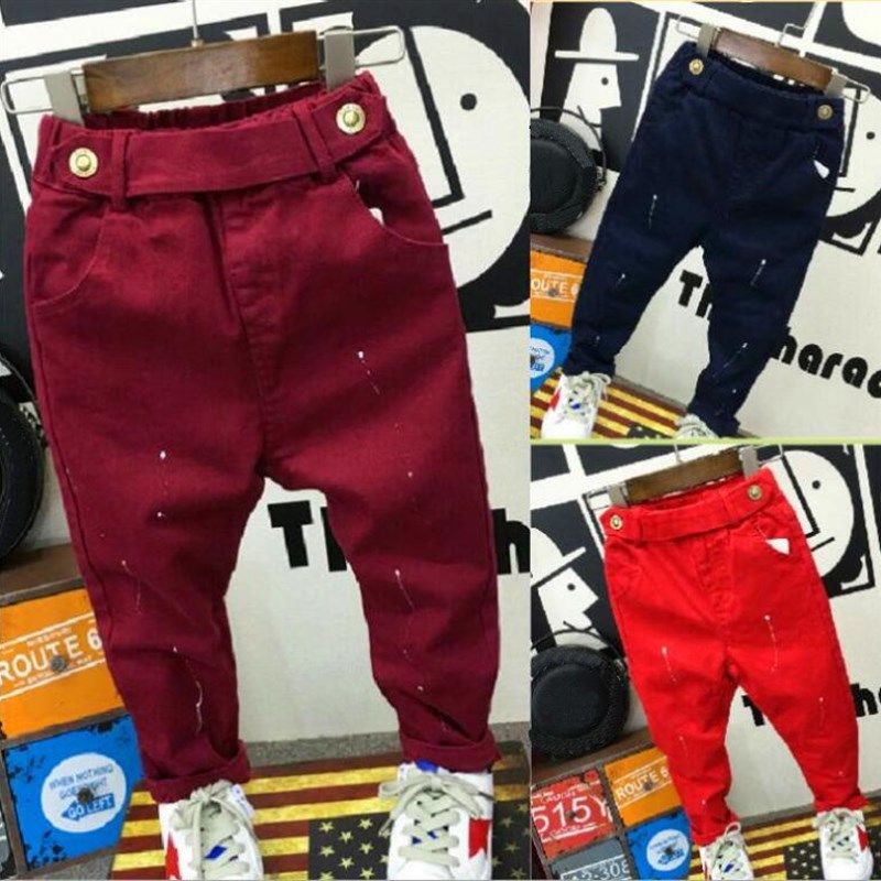 fashion baby clothing 2-6years baby boys soft jeans trousers