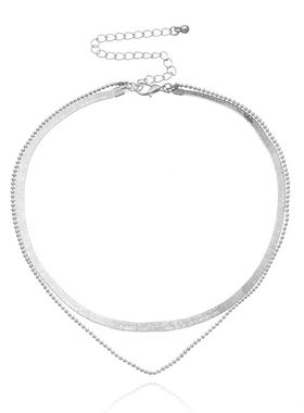 鹊慕CHARM欧美个性双层项链女ins锁骨链简约冷淡风小众设计脖颈链