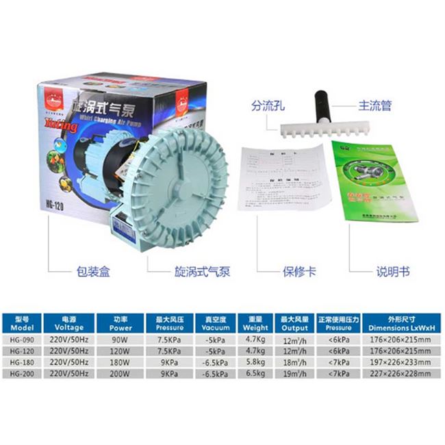 hg系列旋涡式气泵切纸机多功能增氧机工业氧气泵增氧机打气机