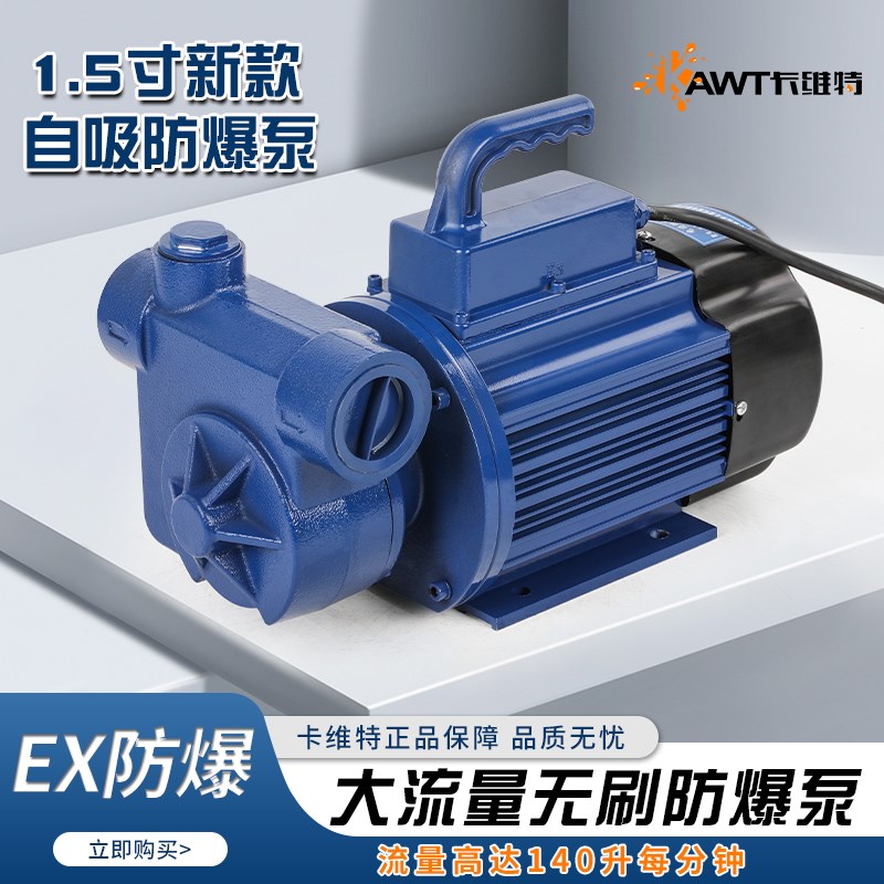 电动抽油泵220V防爆导油卸1.5寸油泵大流量柴油汽油油罐车加油机